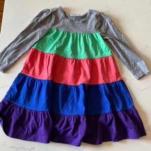 Hanna andersson tiered long sleeve dress